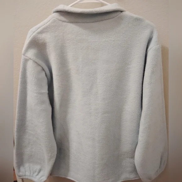 J. Crew Green and Gray Snap-Button Fleece - Picture 2 of 3